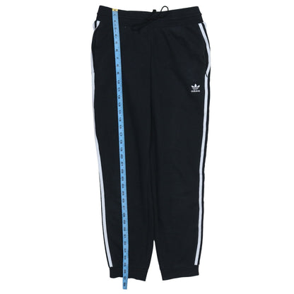 Adidas Womens Black Jogger Trousers Size 14 Side Stripe Regular Fit