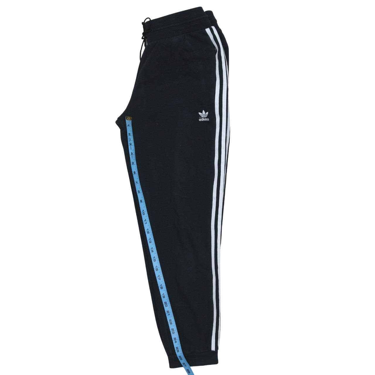 Adidas Womens Black Jogger Trousers Size 14 Side Stripe Regular Fit