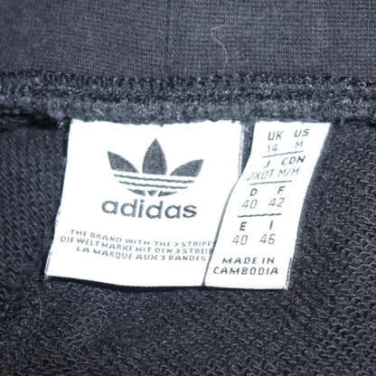 Adidas Womens Black Jogger Trousers Size 14 Side Stripe Regular Fit