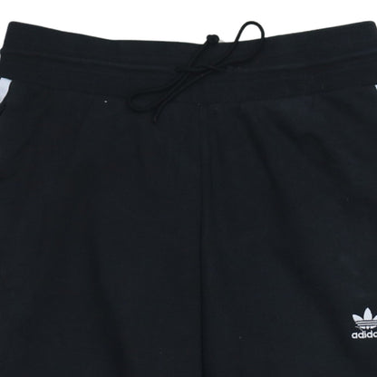 Adidas Womens Black Jogger Trousers Size 14 Side Stripe Regular Fit