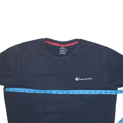 Champion Men's Black Small Crew Neck Pullover Sweatshirt