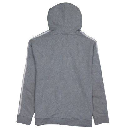 Adidas Womens Grey Full Zip Hoodie Size L 16-18 Hooded Sweatshirt
