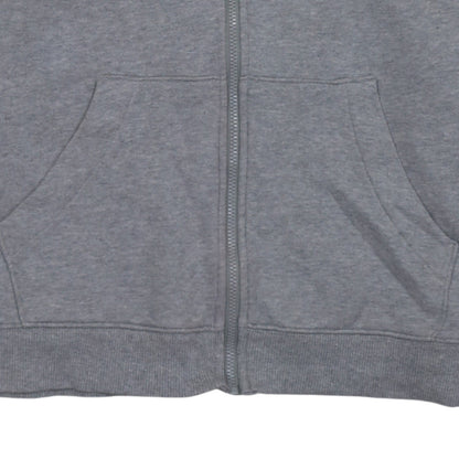 Adidas Womens Grey Full Zip Hoodie Size L 16-18 Hooded Sweatshirt