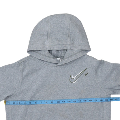 Nike Teens Grey XL Pullover Hoodie with Logo Graphic Print