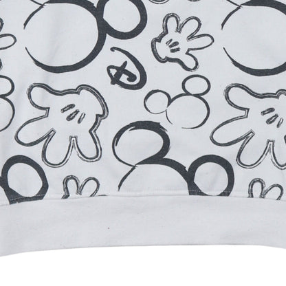 Disney Primark Care Women's White Mickey Mouse Print Sweatshirt XS