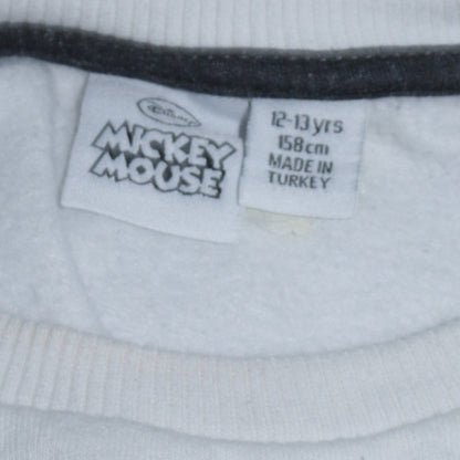 Disney Girls White Mickey Mouse Pullover Sweatshirt 12-13 Years