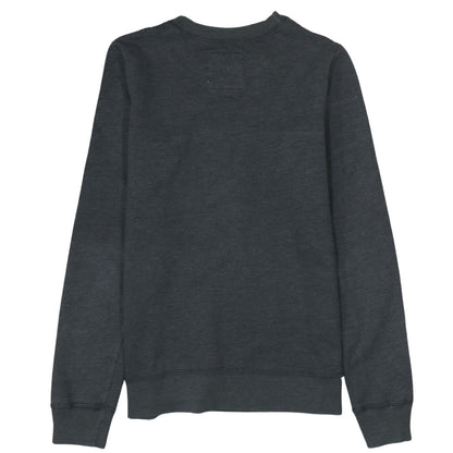 Hollister Men Grey XS Pullover Fleece Sweatshirt with Logo