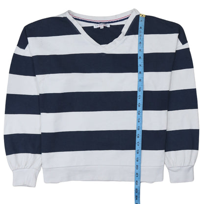 U.S. Polo Assn. Women’s Navy White Striped Pullover Sweatshirt XS