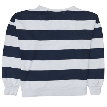 U.S. Polo Assn. Women’s Navy White Striped Pullover Sweatshirt XS