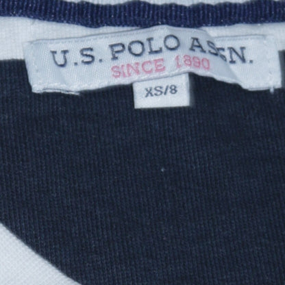 U.S. Polo Assn. Women’s Navy White Striped Pullover Sweatshirt XS