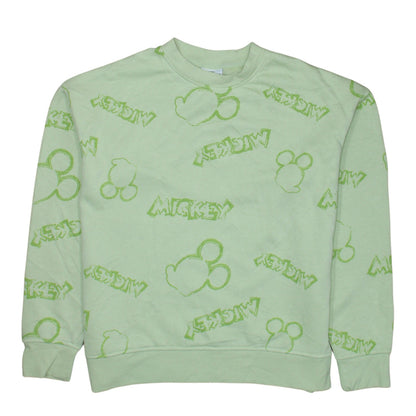 Primark Disney Mickey & Friends Green Sweatshirt XS Women's Casual