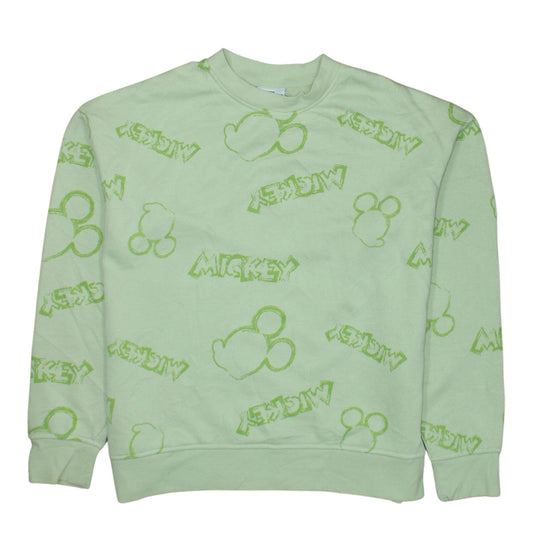 Primark Disney Mickey & Friends Green Sweatshirt XS Women's Casual
