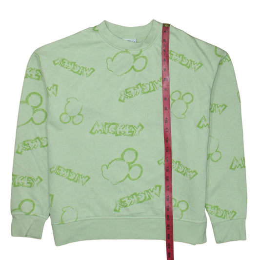 Primark Disney Mickey & Friends Green Sweatshirt XS Women's Casual