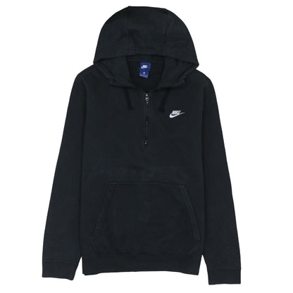 Nike Men's Black Medium 1/2 Zip Hoodie Fleece Sweatshirt