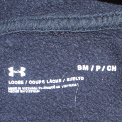 Under Armour Men Blue Small Pullover Hoodie Fleece Sweatshirt