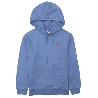 Levi's Womens Blue Pullover Hoodie Small Cotton Fleece Casual