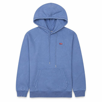 Levi's Womens Blue Pullover Hoodie Small Cotton Fleece Casual