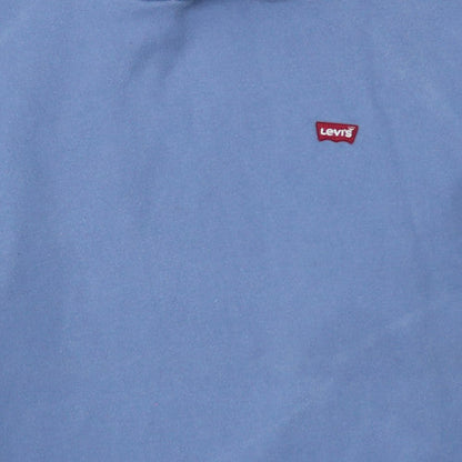 Levi's Womens Blue Pullover Hoodie Small Cotton Fleece Casual