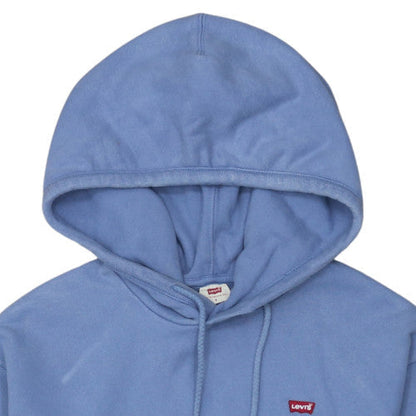 Levi's Womens Blue Pullover Hoodie Small Cotton Fleece Casual