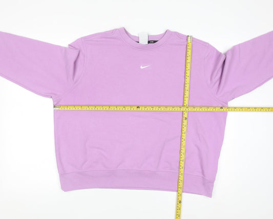 Nike Women’s Purple Crew Neck Dri-Fit Sweatshirt XL Relaxed Fit