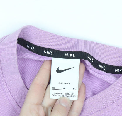 Nike Women’s Purple Crew Neck Dri-Fit Sweatshirt XL Relaxed Fit
