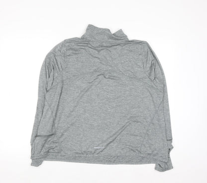 Nike Mens Grey 2XL Dri-FIT 1/4 Zip Running Sweatshirt