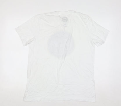 Binkie & Co The Word White Cotton Men's Graphic T-Shirt Size L