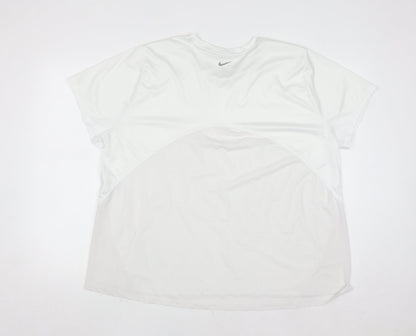 Nike Men's White 2XL Dri-FIT Running Sports T-Shirt