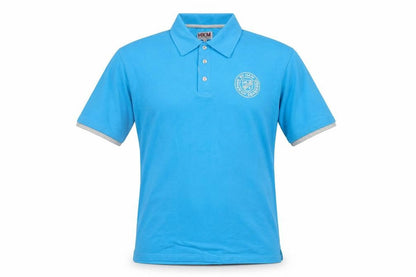 HKM Pro Team Men's Blue Cotton Stretch Polo Shirt M