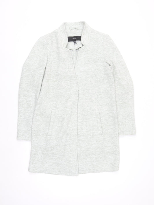 Vero Moda Women's Grey Longline Open Cardigan M