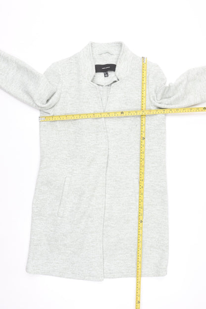 Vero Moda Women's Grey Longline Open Cardigan M
