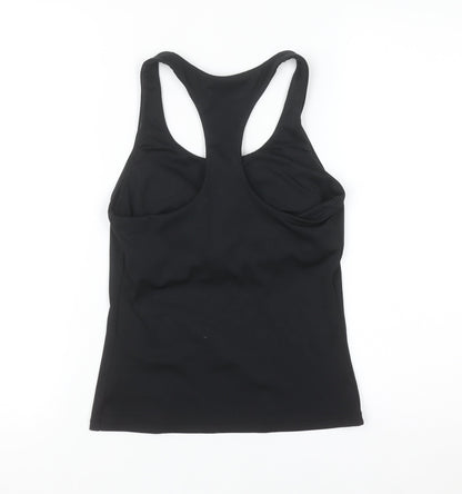 Gymshark Women Black S Slim Fit Racerback Tank Top