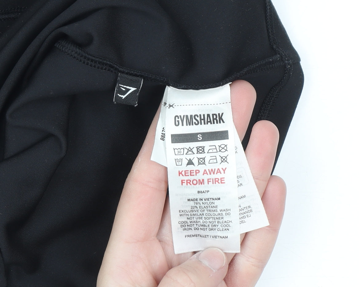 Gymshark Women Black S Slim Fit Racerback Tank Top