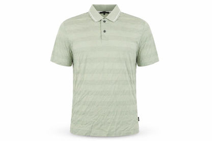 Ted Baker Men's Green Striped Short Sleeve Polo Shirt Size M
