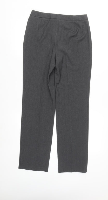 Marks and Spencer Women’s Grey Size 8 Straight Leg Stretch Dress Trousers