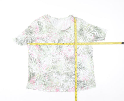 Gerry Weber Women’s Multicoloured Floral T-Shirt Size 20 Viscose Blend