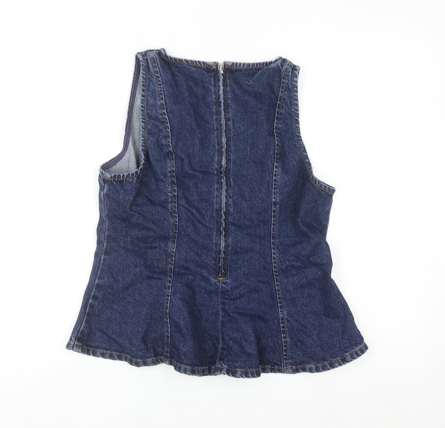 Primark Women's Blue Denim Sleeveless Tank Top Size 12
