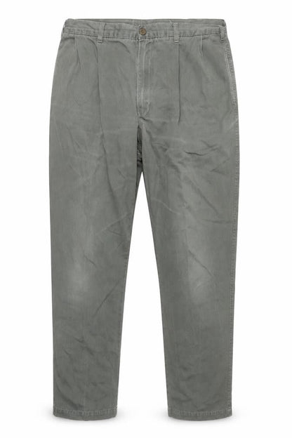 Marks & Spencer Men's Green Chino Trousers 38W 33L Cotton Regular Fit