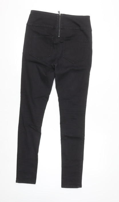 Pieces Women's Black High Waist Slim Jeggings Size L