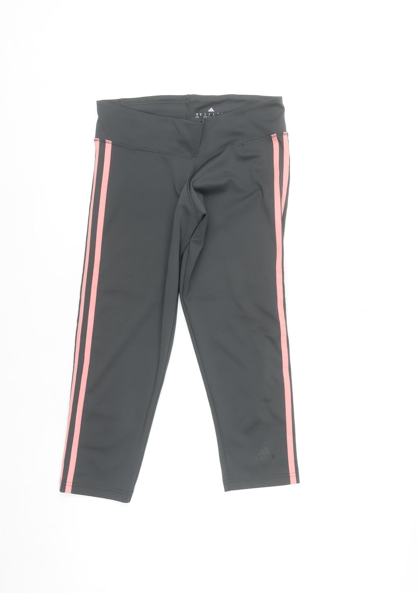 Adidas Womens Black Pink Capri Leggings Climalite Size S 8-10