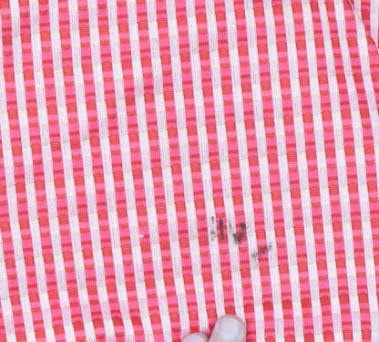 ZARA Women Red Check Slip Dress Size S Polyester Midi
