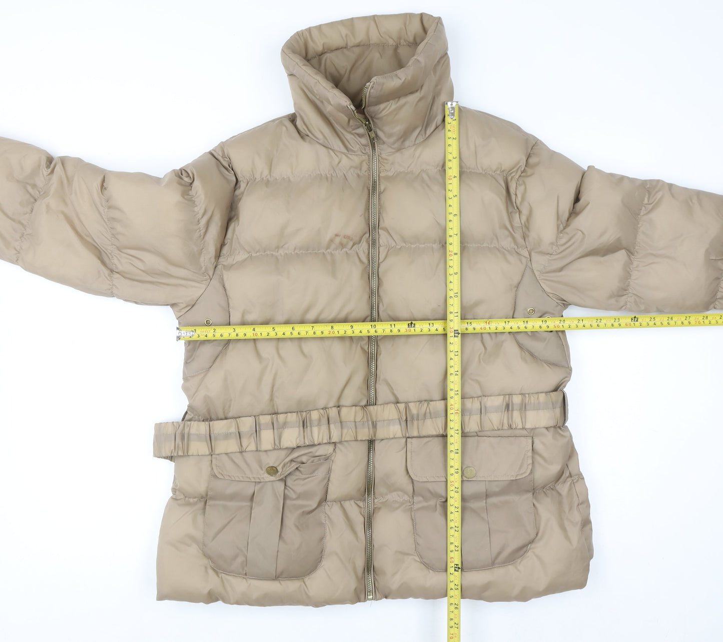 Denim Co Women Beige Size 16 Puffer Jacket Nylon Winter Coat
