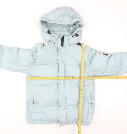 Diesel Women Blue XS Hooded Puffer Jacket Nylon Winter Coat