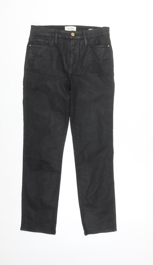 Frame Women's Black Straight Slim Fit Stretch Jeans Size 28