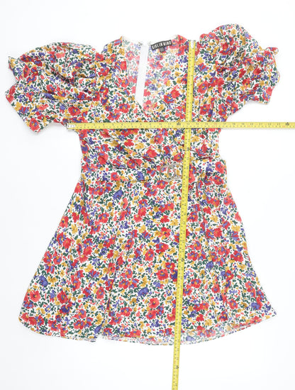 Girl In Mind Women’s Multicoloured Floral Wrap Dress Size 14