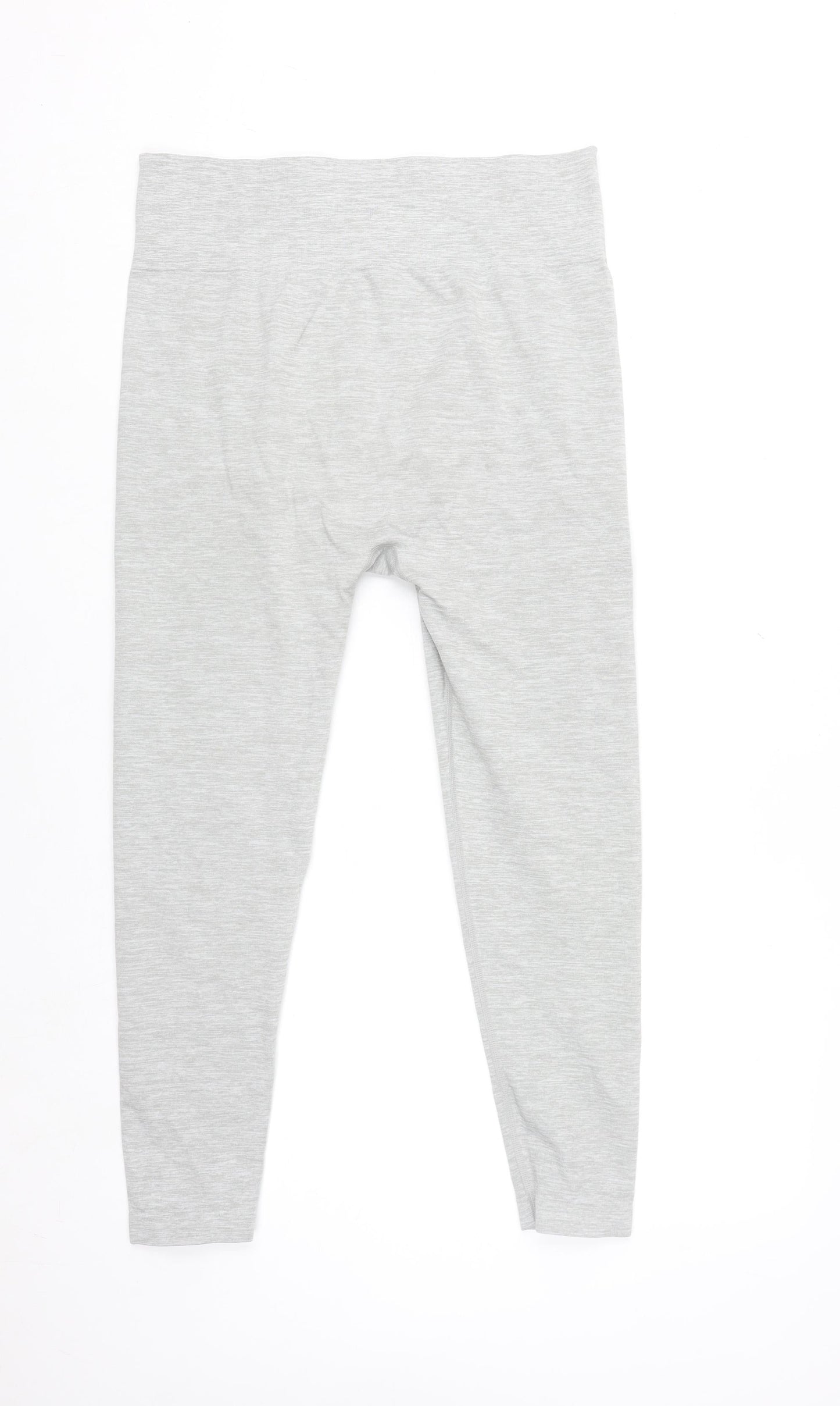 Workout Women's Grey High Rise Stretch Ankle Leggings XL