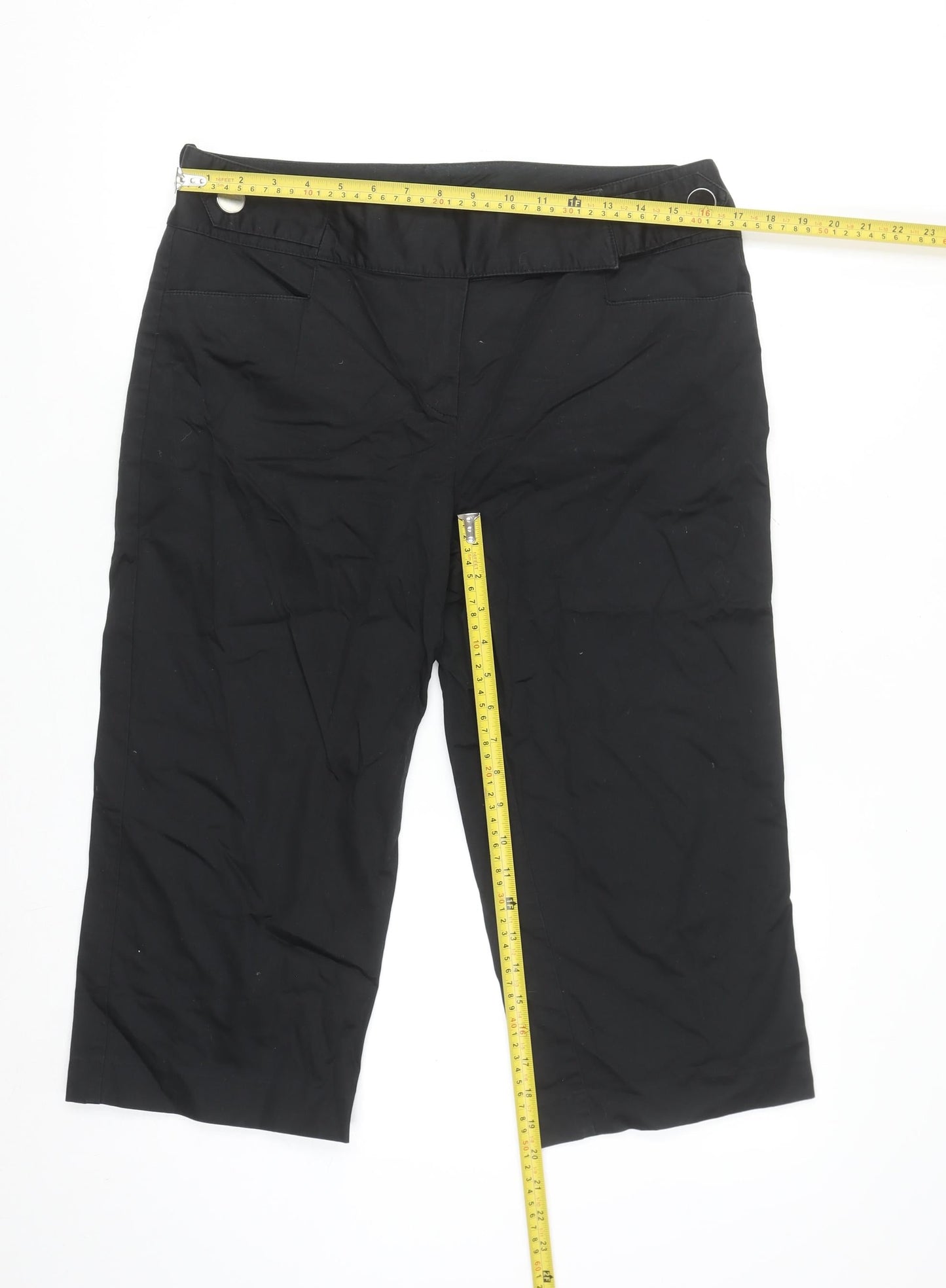 Principles Womens Black Size 14 Chino Bermuda Shorts Cotton Blend