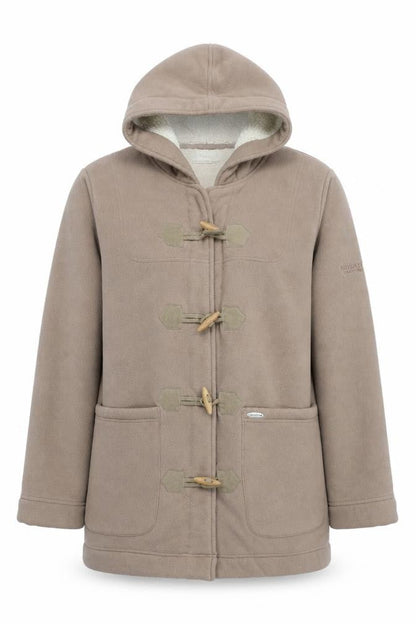 Regatta Women's Beige Fleece Toggle Hooded Mid-Length Coat UK 10