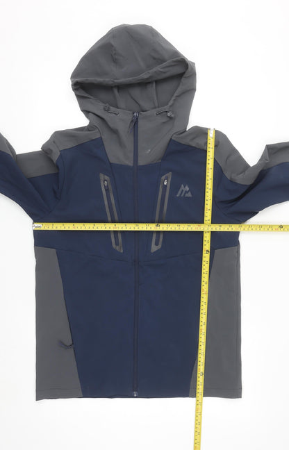 Montirex Men's Blue Softshell Torrent Jacket Size S Water Resistant Hooded