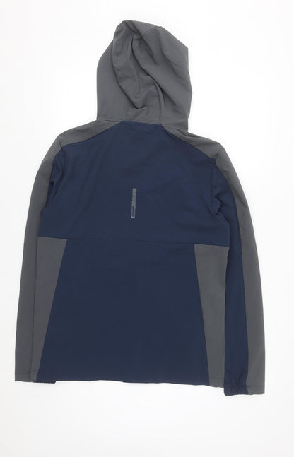 Montirex Men's Blue Softshell Torrent Jacket Size S Water Resistant Hooded